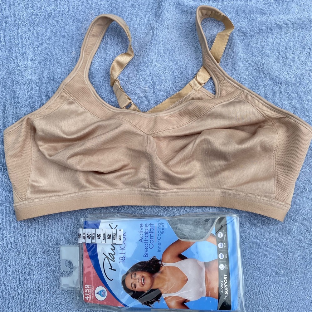 Playtex 18 Hour Tan 46C Activewear Bra (Brand New)